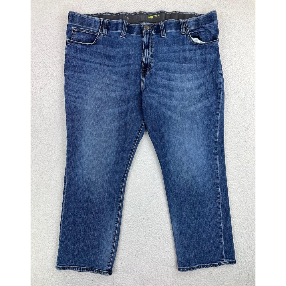 Lee Extreme Motion Jeans Mens 50x30 Blue Relaxed Straight Stretch Denim Pants